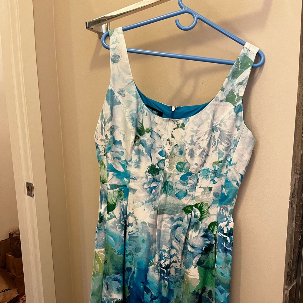 Nine West blue floral dress